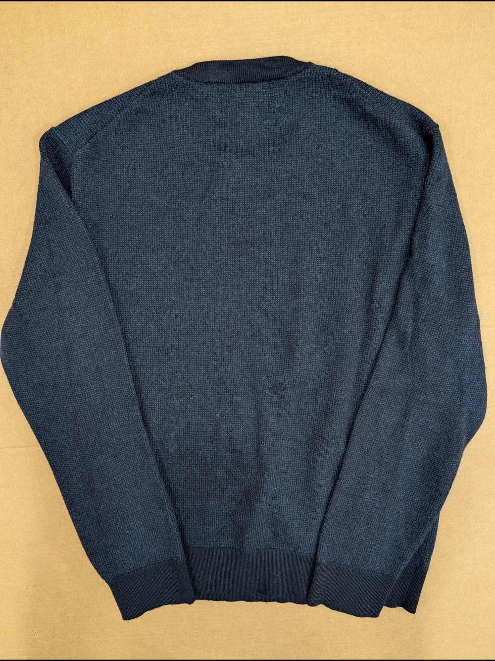 Banana Republic Men’s Sweater Size L Navy Blue 100% Merino Wool Italian Yarn